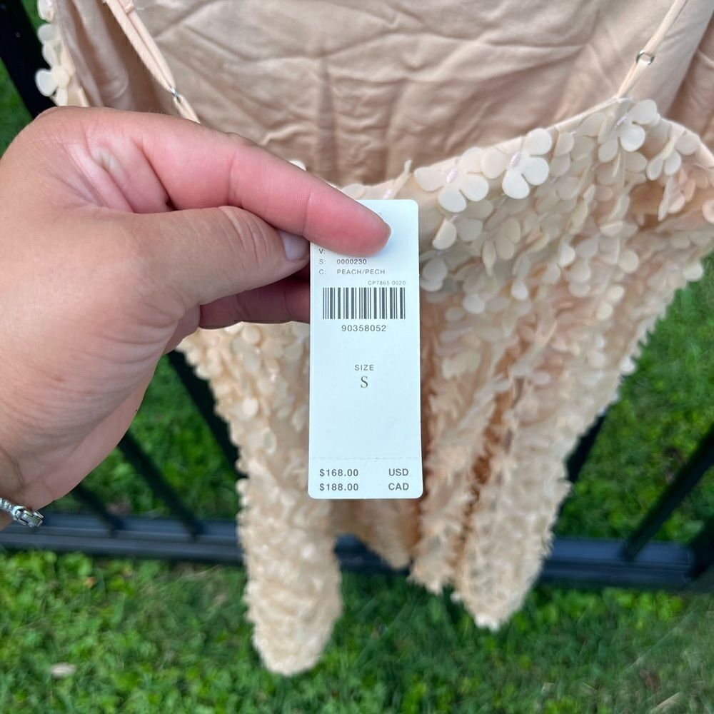 By Anthropologie 3D Floral Embellished Mini Dress NWT - Picture 7 of 10